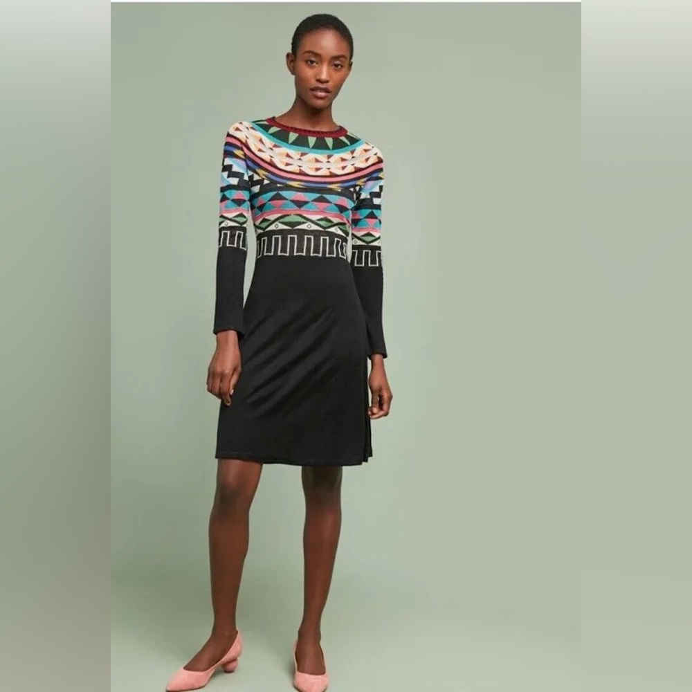 Anthropologie Aldomartins Lucerne Multicolor Sweater Dress Size XS